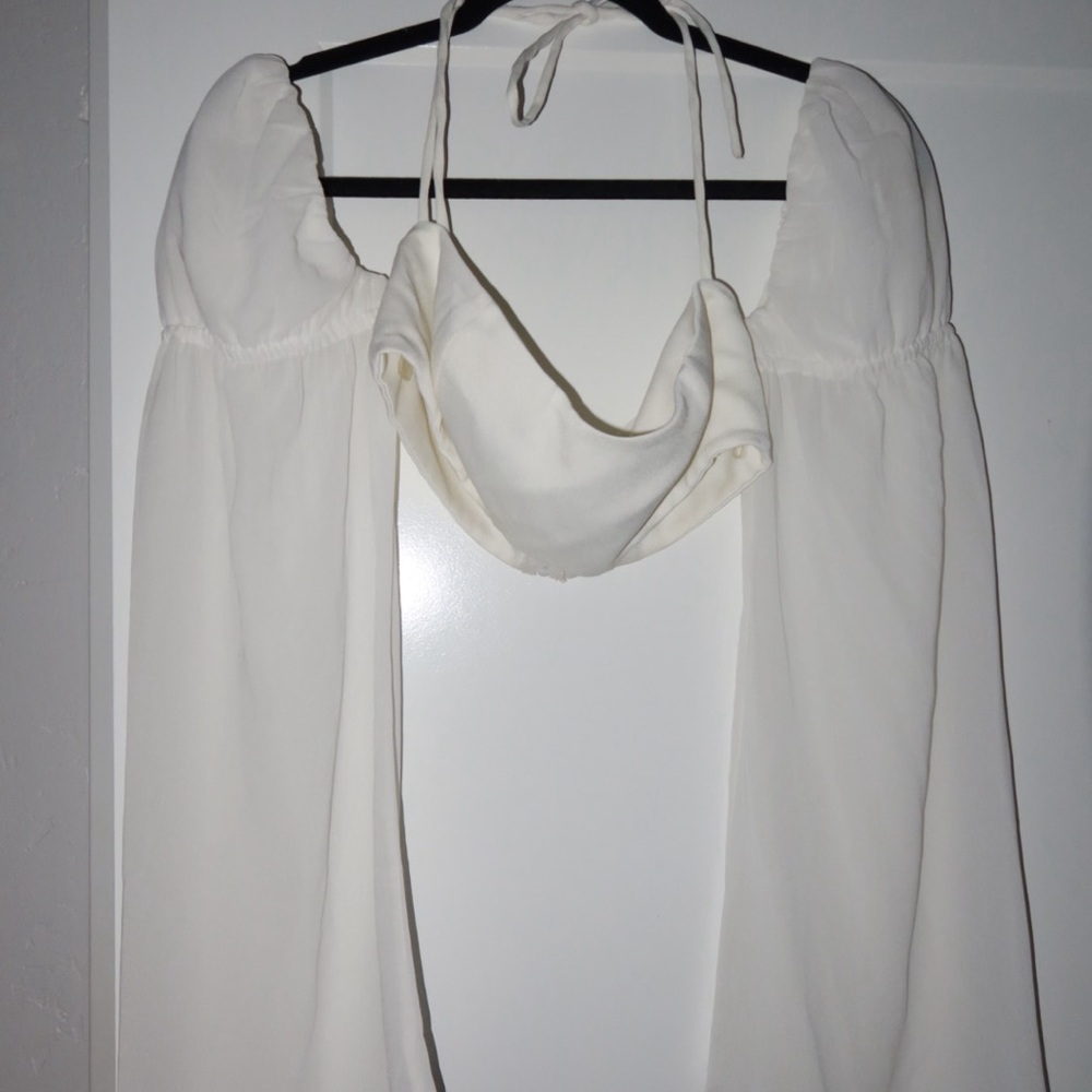 Oh Polly Kateri Long Puff Sleeve Bralette